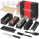 Setul de sushi de la The Kit Company™ | Accesorii și unelte din 15 piese, inclusiv o carte electronică detaliată | Cutit sushi profesional, spatula cu geanta de transport