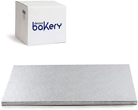 Decora 931222 Cakeboard Tortenunterlage Silber 40 x 60 x h 1,2 cm, Aluminiu, 40 x 60 x 1,2 cm