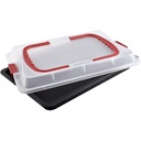 Dr. Tava de copt Oetker cu hota de transport Bake & Go - 3in1: tava de cuptor pentru coacere, depozitare si transport - antiaderent, 42x29x4 cm