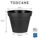 EDA PLASTIQUES? Ghiveci plastic 76L culori vii Zen D 60 cm x h 47 cm