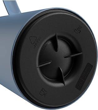 Emsa N41702 ulcior cu vid Motiva | 1 litru | Închidere rapidă | 12 ore cald, 24 ore rece | Balon de sticlă | Fabricat în Germania | Design nordic | Vin rosu