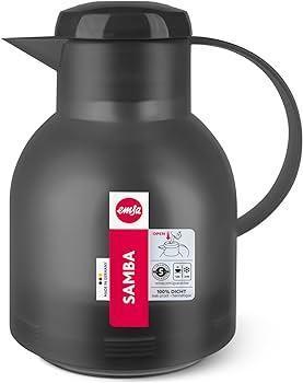 Emsa Samba ulcior vacuum 505490 | 1 litru | Închidere cu apăsare rapidă | 100% strâns | 12 ore cald, 24 ore rece | Vinete Translucide