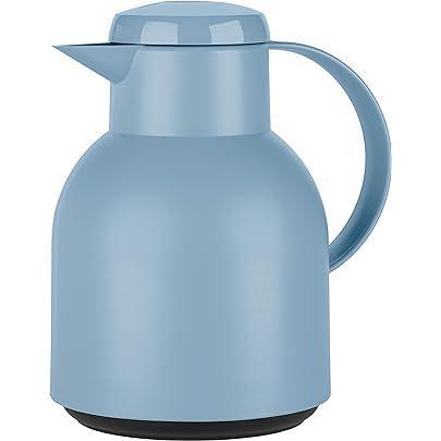 Emsa Samba ulcior cu vid F40101 | 1 litru | Închidere cu apăsare rapidă | 100% strâns | 12 ore cald, 24 ore rece | Pudra albastra