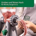 Masina de tocat carne Fackelmann #easyprepare cu accesoriu pentru patiserie - rasnita rotativa pentru carne sau ca presa de patiserie pentru coacere - 2 discuri perforate (tocat fin si grosier) & 6 forme pentru biscuiti