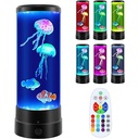 Lampă cu lavă FRANDEK, lampă cu bule cu pește, lampă pentru acvariu cu telecomandă, 16 culori și 4 moduri, lumină RGB, decorare pentru biroul de acasă, cadouri pentru copii (negru)