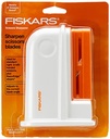 Ascuțitor de foarfece Fiskars, pentru foarfece dreptaci, capete de șlefuit ceramic/carcasă din plastic, negru/gri, ascuțitor cu cleme 1000812