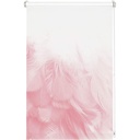 Jaluză GARDINIA fără găurire, pentru prindere, opac, ecran de intimitate, protecție împotriva orbirii, inclusiv toate piesele de asamblare, boa cu pene Digiprint, alb/decor, 70 x 150 cm