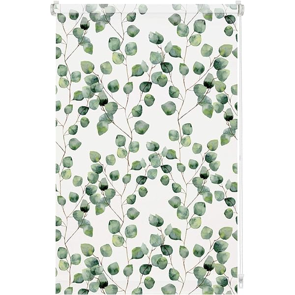 Jaluză GARDINIA fără găurire, pentru prindere, opac, ecran de intimitate, protecție împotriva orbirii, inclusiv toate piesele de asamblare, boa cu pene Digiprint, alb/decor, 70 x 150 cm