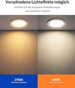 Spot LED încastrat Gr4tec plat, spot LED 10 x 5W IP65 alb cald 2700K 400LM, lumini încastrat 35mm ultraplat, gaură spot încastrat 68-80mm, spoturi de tavan alb pentru bucătărie, baie, birou