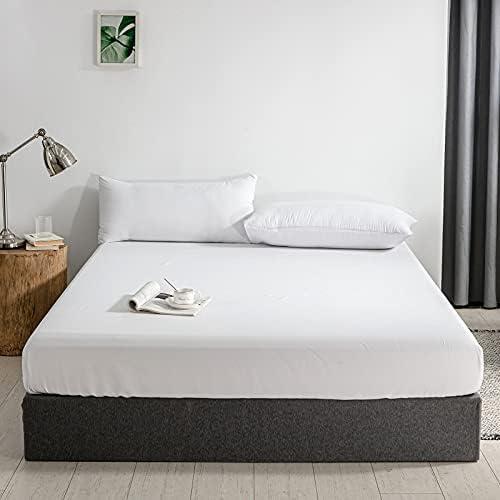 Cearşaf de pat Good Nite 120x200cm Cearşaf de pat poliester gri 30cm Cearşaf de buzunare extra adânc Cearşaf moale şi respirabil Lavabil la maşină