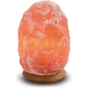 HIMALAYA SALT DREAMS Roca de cristal de sare iluminata cu baza de lemn, sare cristal din Punjab/Pakistan, portocaliu, aprox 2-3 kg