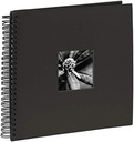 Album foto Hama Jumbo 36x32 cm (album spiralat cu 50 de pagini negre, carte foto cu separatoare din sticla, album pentru lipire si proiectare) albastru