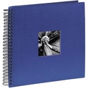 Album foto Hama Jumbo 36x32 cm (album spiralat cu 50 de pagini negre, carte foto cu separatoare din sticla, album pentru lipire si proiectare) albastru