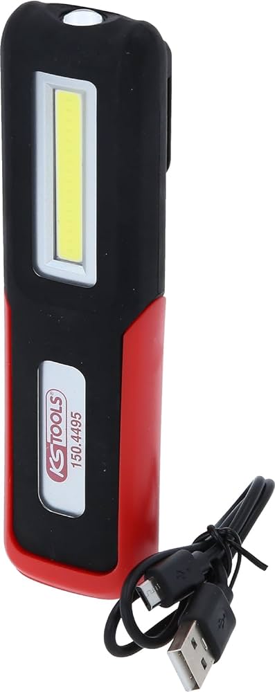 KS Tools 150.4495 Lampă de mână pentru atelier mobil | îndoit | LED COB de 3 wați