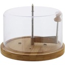 Kesper | Feliere brânză cu glugă, material: bambus, plastic, dimensiuni: ø 21,7 cm x 13,7 cm, culoare: maro | 58621