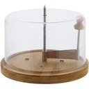 Kesper | Feliere brânză cu glugă, material: bambus, plastic, dimensiuni: ø 21,7 cm x 13,7 cm, culoare: maro | 58621