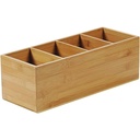 KESPER 70850 tavă pentru tacâmuri 4 compartimente din bambus certificat FSC/suport pentru tacâmuri/cutie