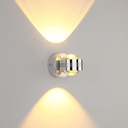 Lightsjoy Lampă de perete modernă cu LED, lampă de perete creativă din aluminiu pentru interior, fundal minimalist, spot de perete cu LED, spot de perete, lampă pentru hol, lampă pentru dormitor, sufragerie, alb cald