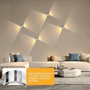 Lightsjoy Lampă de perete modernă cu LED, lampă de perete creativă din aluminiu pentru interior, fundal minimalist, spot de perete cu LED, spot de perete, lampă pentru hol, lampă pentru dormitor, sufragerie, alb cald