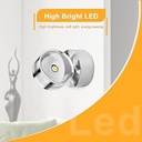 Lightsjoy Lampă de perete modernă cu LED, lampă de perete creativă din aluminiu pentru interior, fundal minimalist, spot de perete cu LED, spot de perete, lampă pentru hol, lampă pentru dormitor, sufragerie, alb cald