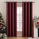 MIULEE Perdele opace negre cu ochiuri, draperii opace frumoase, moi, pentru camerele întunecate, set de 2 perdele pentru întunecare dormitor sufragerie perdea termică protecție împotriva frigului 140 x 225 cm