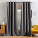 MIULEE Perdele opace negre cu ochiuri, draperii opace frumoase, moi, pentru camerele întunecate, set de 2 perdele pentru întunecare dormitor sufragerie perdea termică protecție împotriva frigului 140 x 225 cm