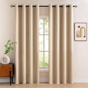 MIULEE Perdele opace negre cu ochiuri, draperii opace frumoase, moi, pentru camerele întunecate, set de 2 perdele pentru întunecare dormitor sufragerie perdea termică protecție împotriva frigului 140 x 225 cm
