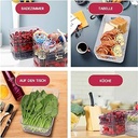 Mepal - Recipient frigider pentru mic dejun Duo Omnia - Recipiente pentru depozitarea alimentelor cu 2 straturi - Cutie de depozitare mezeluri si branza - Depozitare si organizare in bucatarie - 500 ml & 1200 ml - Negru