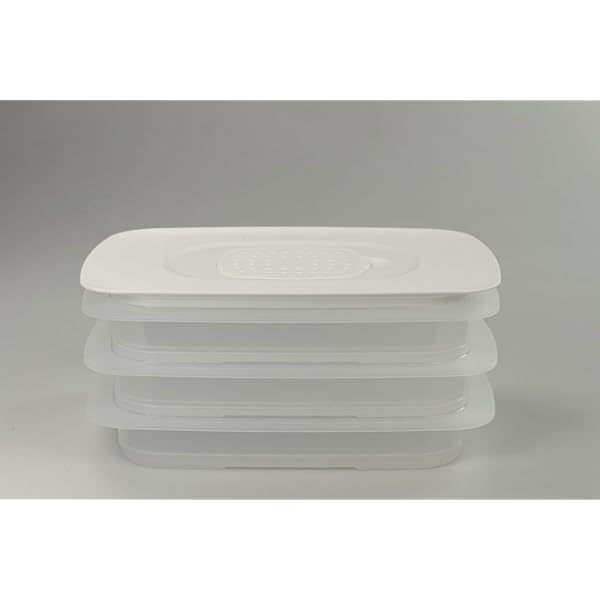 Mepal - Recipient frigider pentru mic dejun Duo Omnia - Recipiente pentru depozitarea alimentelor cu 2 straturi - Cutie de depozitare mezeluri si branza - Depozitare si organizare in bucatarie - 500 ml & 1200 ml - Negru