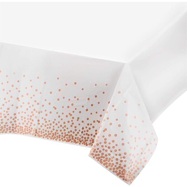 Fata de masa de unica folosinta Mokani 4 piese, fata de masa, set cort bere, fata de masa, plastic, hidrofuga, fata de masa dreptunghiulara, potrivita pentru petreceri, zile de nastere, nunti, Craciun, 137 x 274 cm, auriu