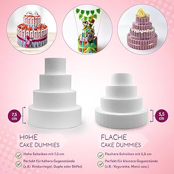 Tortul meu Whitepearl Styrofoam 2 niveluri calitate 12g/l rotund inaltime totala. 17cm constă din ⌀ 10,5 / 16cm cu bandă adezivă dublu fețe și bază de tort aurie Ideal pentru manechin de tort/zi de naștere/sărbătoare