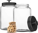Tava de biscuiti Olympia Biscotti cu capac 3,8 litri, sticla transparenta, dimensiune: 252(H) x 200(Dia)mm - dulciuri, cofetarie, muesli, paste, tava de depozitare pentru alimente uscate - lavabil la masina de spalat vase, GG925