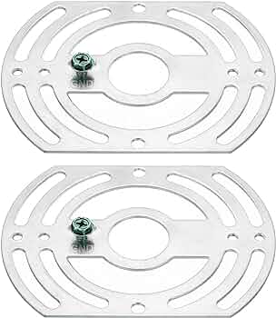 PATIKIL 2 bucăți 4" Diametrul exterior Placă rotundă de plafon pentru bară transversală de lumină Suport rotund de montare Suport universal pentru lampă cu șurub de împământare pentru candelabre
