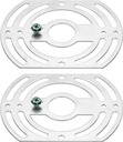 PATIKIL 2 bucăți 4" Diametrul exterior Placă rotundă de plafon pentru bară transversală de lumină Suport rotund de montare Suport universal pentru lampă cu șurub de împământare pentru candelabre