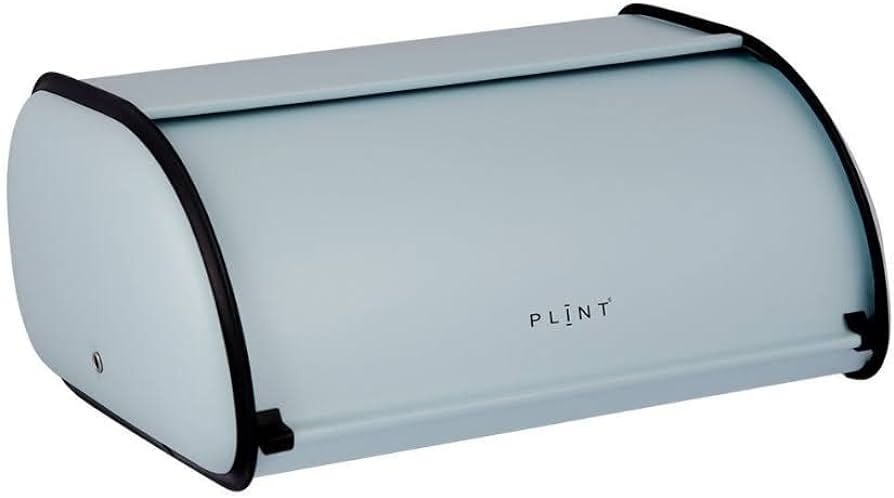 PLINT Cutie de pâine cu corp din oțel inoxidabil Coș metalic de depozitare pentru casă pentru blat de bucătărie, Coș de pâine foarte mare cu membru glisant, Suport pentru cutie de pâine cu membru, Recipient de depozitare pentru panificație, Culoare neagră