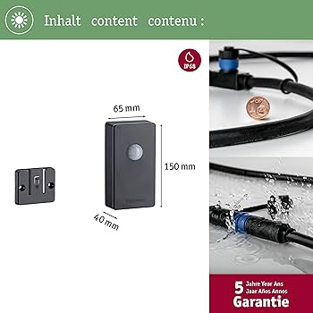 Paulmann 18012 Plug & Shine SmartHome Zigbee control radio senzor crepuscular/detector de mișcare iluminat exterior control senzor antracit