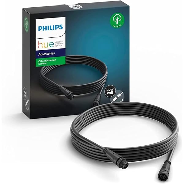 Extensie Philips Hue White & Color Ambiance Lily XL pentru reflectoare de grădină (1.060 lm), lumină de exterior reglabilă cu 16 milioane de culori, control inteligent al luminii prin voce sau aplicație, negru