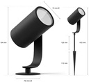 Extensie Philips Hue White & Color Ambiance Lily XL pentru reflectoare de grădină (1.060 lm), lumină de exterior reglabilă cu 16 milioane de culori, control inteligent al luminii prin voce sau aplicație, negru