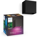 Lampă de perete pentru exterior Philips Hue White & Color Ambiance Resonate (1.180 lm), lampă de perete reglabilă pentru sistemul de iluminat Hue cu 16 milioane de culori, control inteligent al luminii prin voce sau aplicație, negru