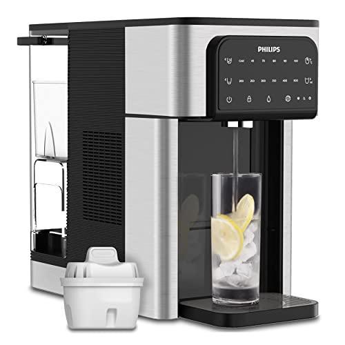 Statie de apa Philips Water All-IN-ONE, distribuitor pentru apa calda si rece filtrata, capacitate 2,8 L, 6 presetari de temperatura, ecran tactil ADD5980/31 argintiu negru marime unica