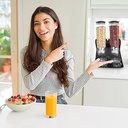 Relaxdays dozator muesli dublu, dozator cereale pentru musli, fulgi de porumb, dulciuri, dozator gustări plastic, negru, 1 bucată