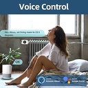 Termostat pentru calorifer SALCAR TRV801W termostat încălzire LCD inteligent WiFi compatibil cu Amazon Alexa și Google Assistant termostat de încălzire Radiator inteligent Tuya, nu este necesară gateway