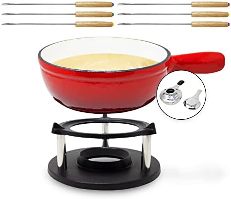 Set fondue 6 furculite alb - men390