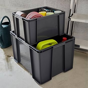 Sundis set de 3 MASTER BOX, 45L - modular si stivuibil - gri antracit