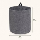 Coș de cosmetice TATAY cu pedală din oțel inoxidabil, capacitate 3L, interior detașabil, închidere moale, fără BPA, culoare neagră. Dimensiuni: 17,5 x 22,5 x 25 cm.