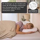 TEMPUR Sonata pernă din spumă cu memorie, pernă ergonomică pentru susținerea gâtului pentru cei care dorm pe spate și pe lateral, confortabilă, M (61 x 40 x 11 cm)