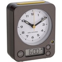 TFA Dostmann 60.1511 Ceas radio cu alarmă combinat cu oră analogică și oră digitală, deosebit de silențios și precis, alb-verde, 9 x 4 x 11,5 cm, plastic