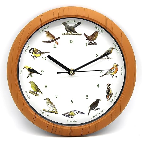 Ceas de perete pentru copii TFA Dostmann LITTLE ANIMALS cu motive animale, mișcare liniștită, ideal pentru camera copiilor, plastic, albastru deschis, ((L) 309 x (L) 44 x (H) 309 mm