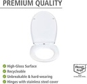 Scaun de toaleta premium WENKO Beach, suprafata lucioasa, capac de toaleta cu mecanism soft-close, din termoplastic rezistent la rupere, dimensiuni (L x A): 36,5 x 45 cm, multicolor