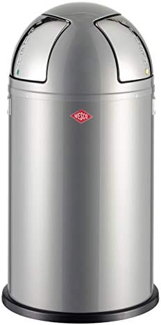 Wesco Push Two Tretabfalleimer, Edelstahl, 40 x 40 x 77,5 cm